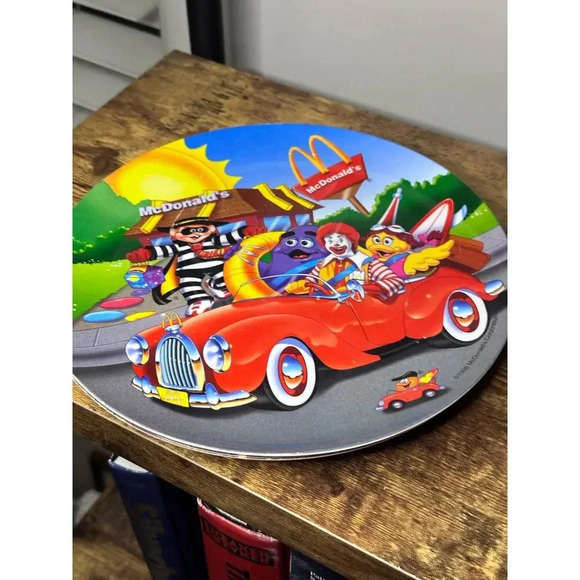 Vintage 1993 McDonald's Melamine Plate Ronald & Birdie Riding Carousel Horse - Picture 2 of 9
